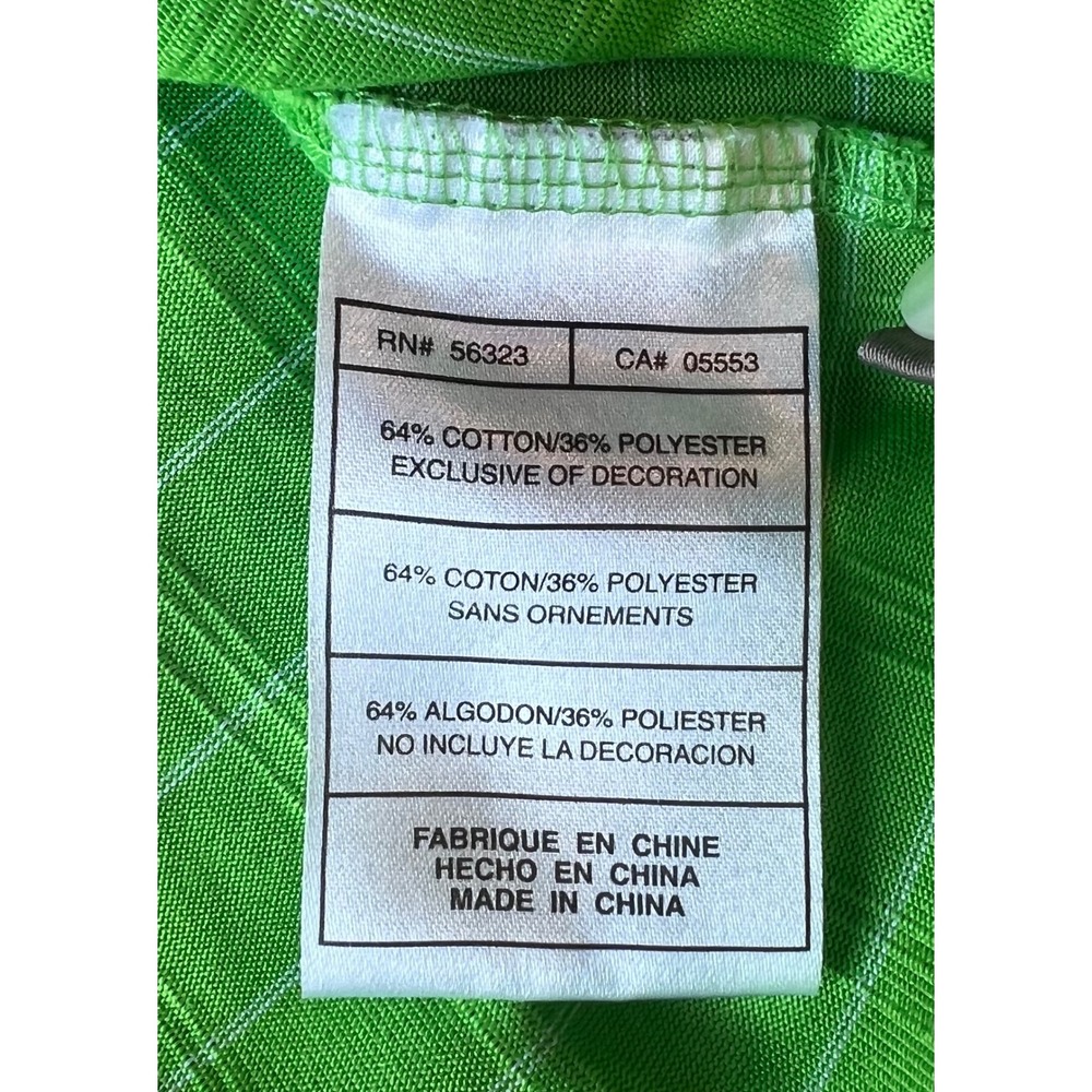 Nike Tiger Woods Collection Golf Polo Shirt Mens XL Lime Green Striped Fit Dry - Picture 5 of 8